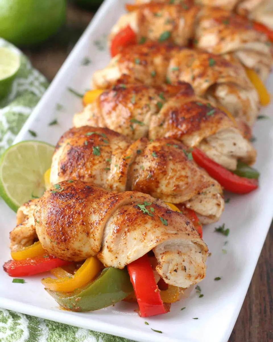 Delicious Baked Chicken Fajita Roll-Ups image