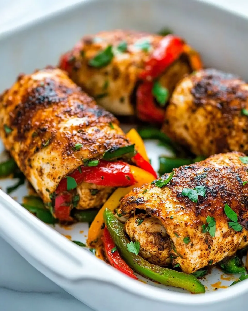 Delicious Baked Chicken Fajita Roll-ups dish photo