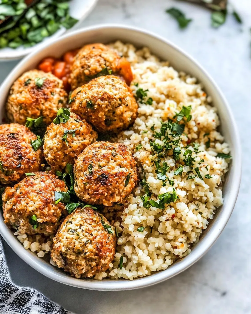 Homemade Baked Chicken Meatballs photo