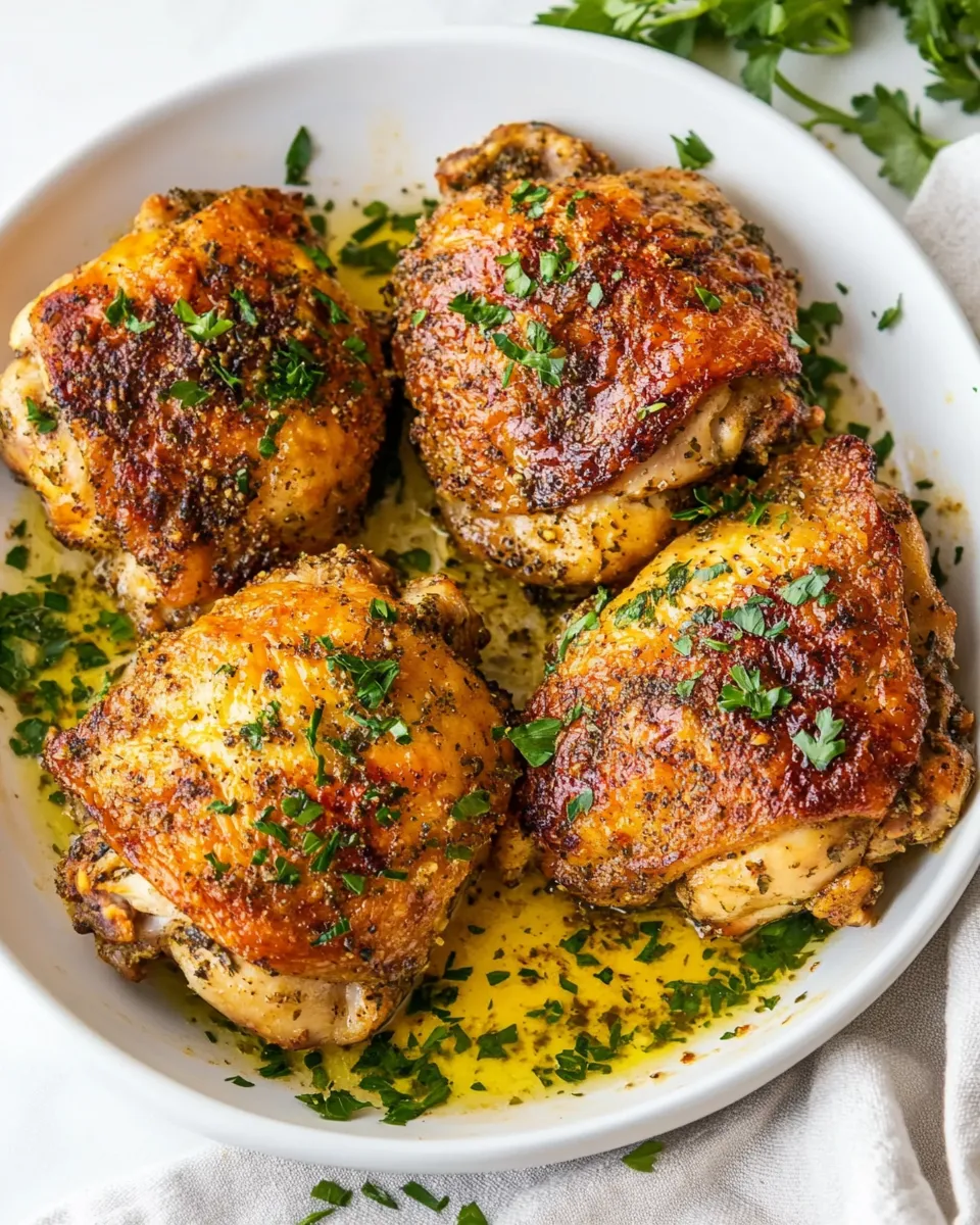 Classic Baked Chicken Thighs recipe photo