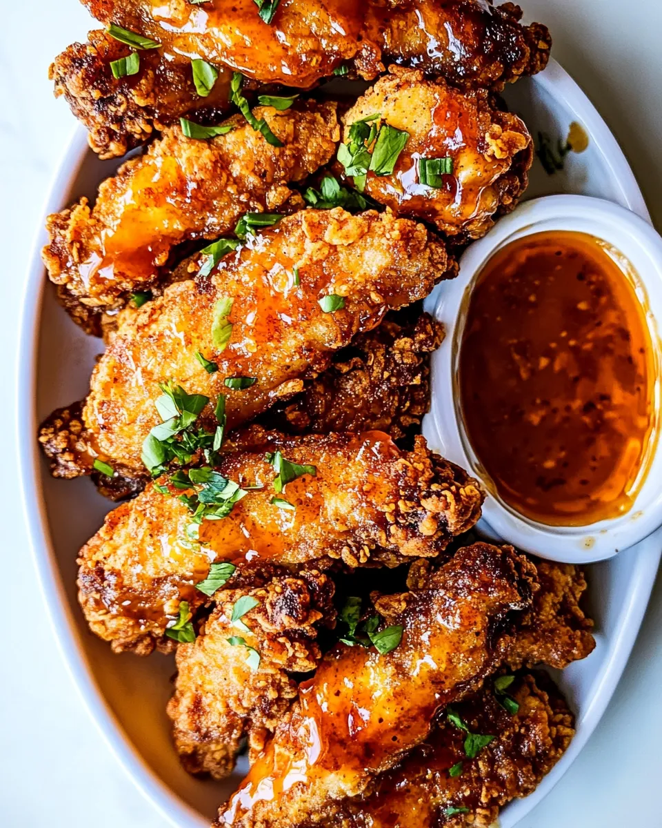 homemade Baked Crispy Hot Honey Chicken Tenders. photo