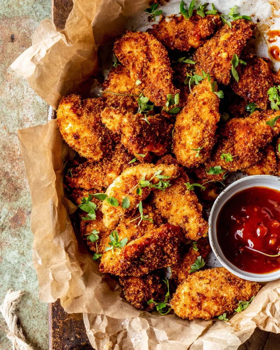 Easy Baked Crunchy Honey Buffalo Chicken. food shot