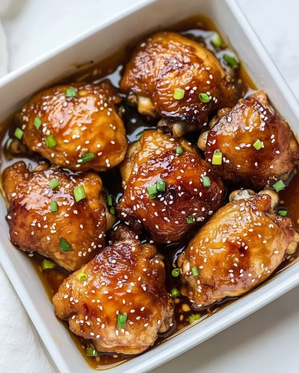 Delicious Baked Honey Soy Chicken plate image