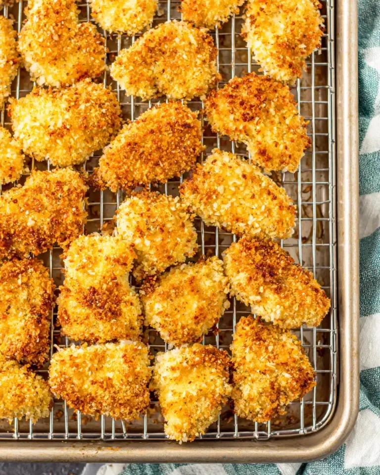 Homemade Baked Parmesan Chicken Nuggets recipe photo