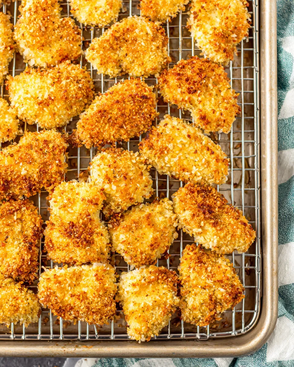 Homemade Baked Parmesan Chicken Nuggets recipe photo