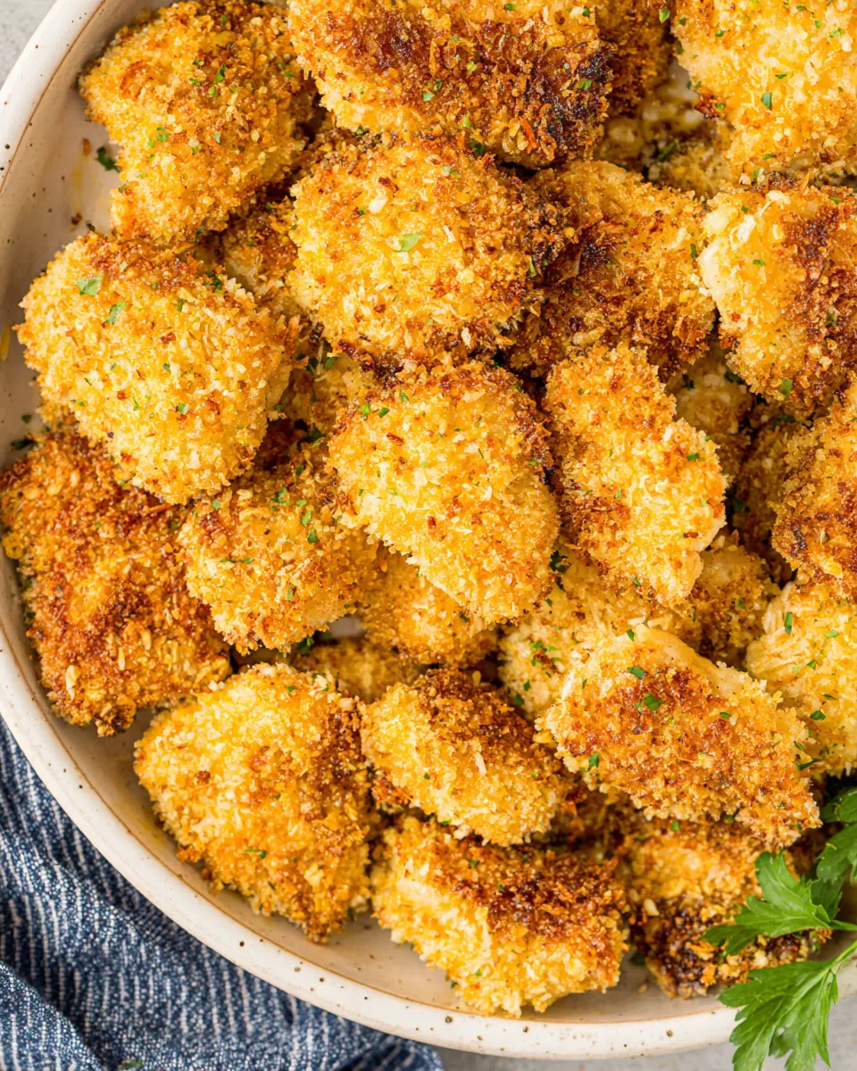 Classic Baked Parmesan Chicken Nuggets dish photo