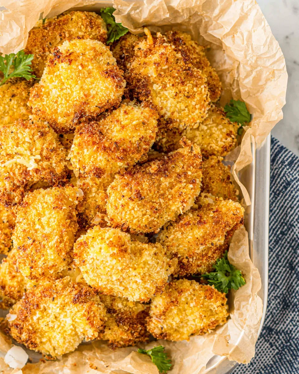 Delicious Baked Parmesan Chicken Nuggets plate image