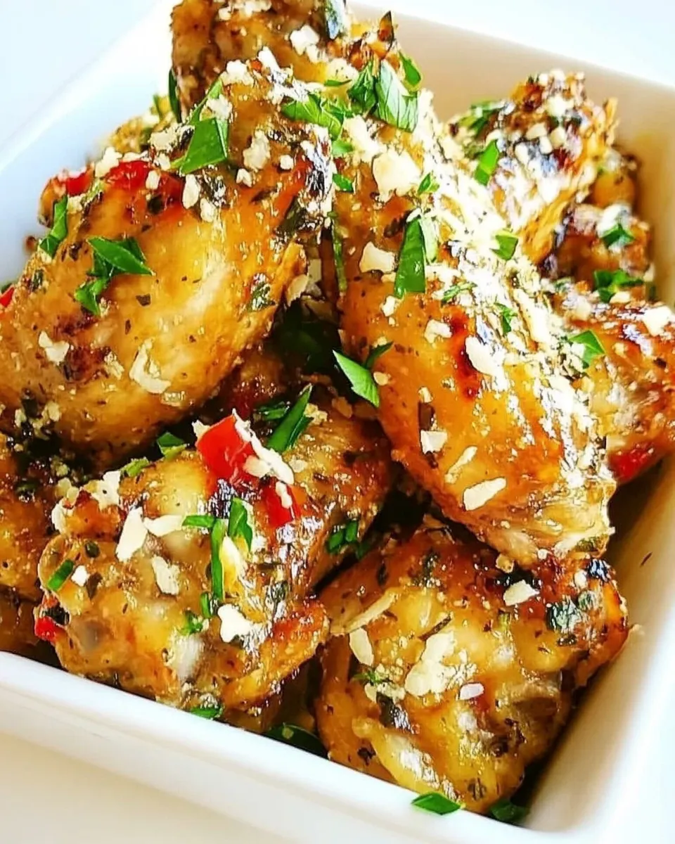 Homemade Baked Parmesan Garlic Chicken Wings photo