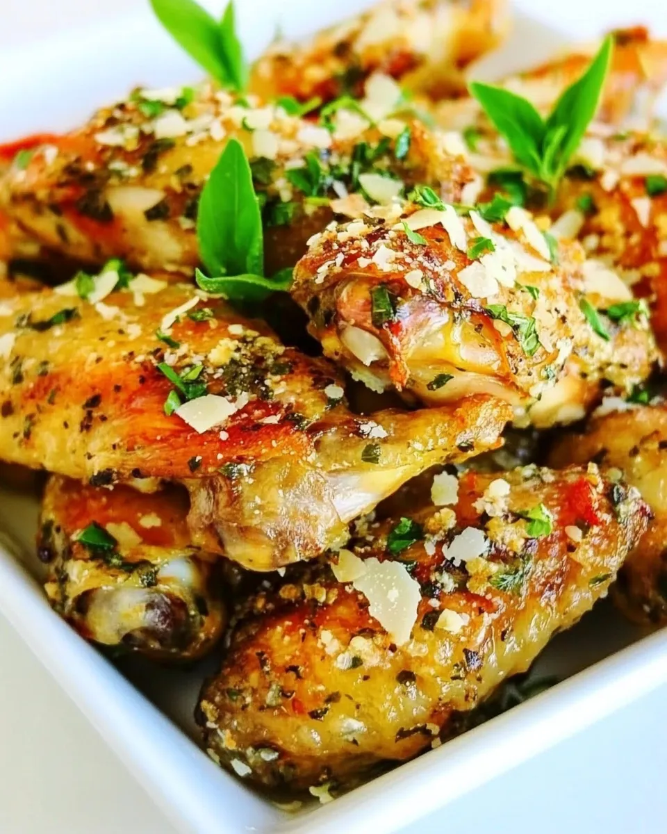 Classic Baked Parmesan Garlic Chicken Wings image
