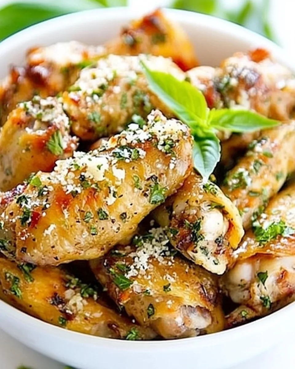 Easy Baked Parmesan Garlic Chicken Wings recipe photo