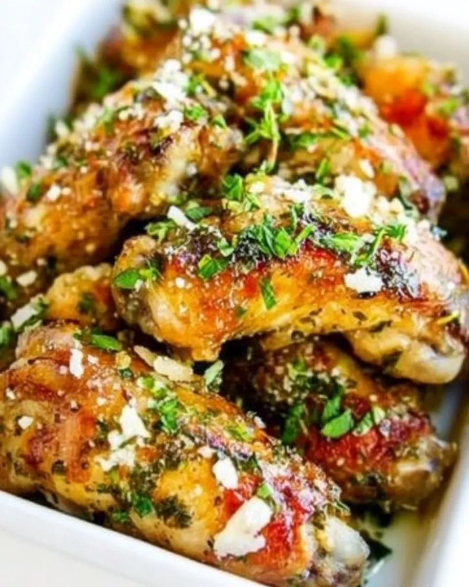 Delicious Baked Parmesan Garlic Chicken Wings dish photo