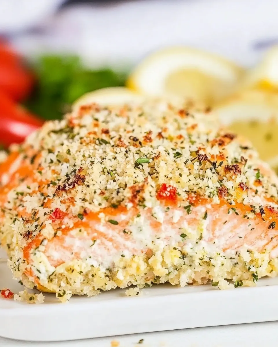 Delicious Baked Salmon with Parmesan Herb Crust dish photo