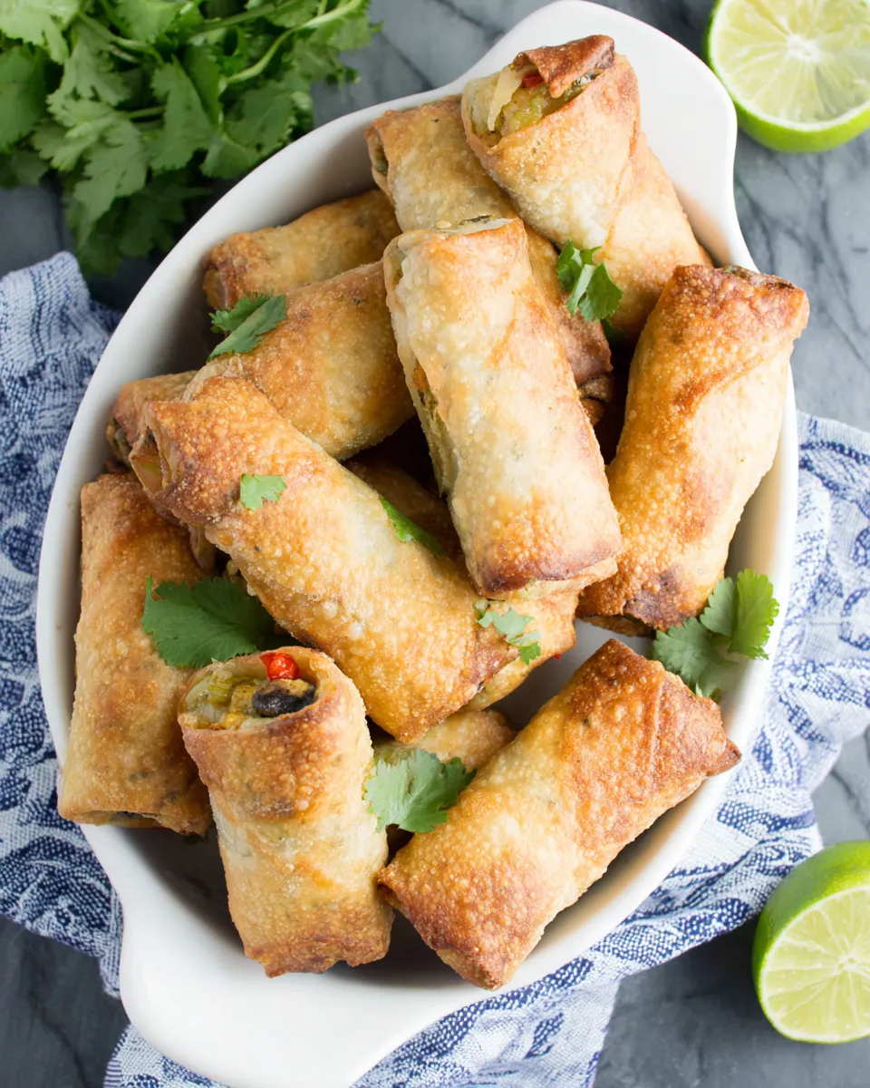 Homemade Baked Southwestern Chicken Egg Rolls photo