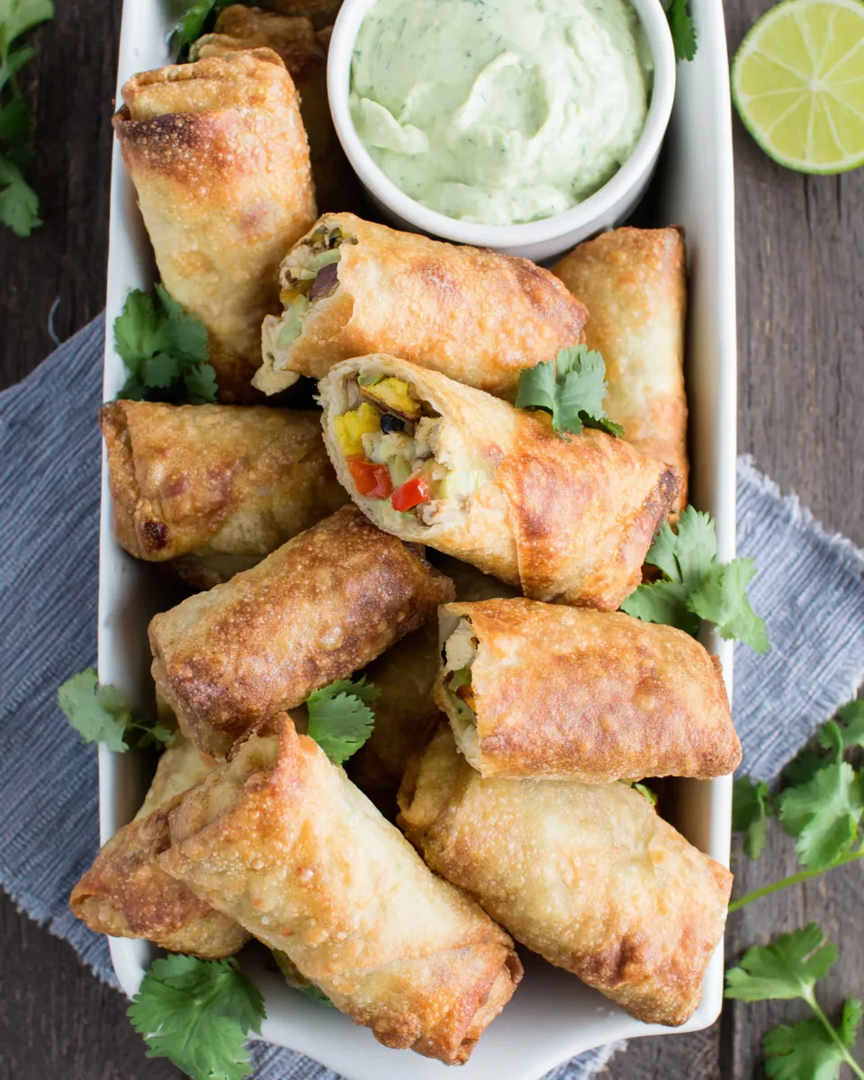 Classic Baked Southwestern Chicken Egg Rolls image