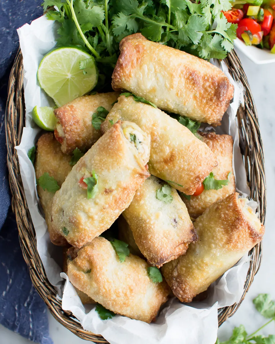 Easy Baked Southwestern Chicken Egg Rolls recipe photo