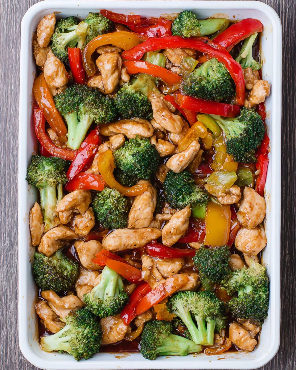 Easy Baked Sweet Chili Chicken & Veggies food shot