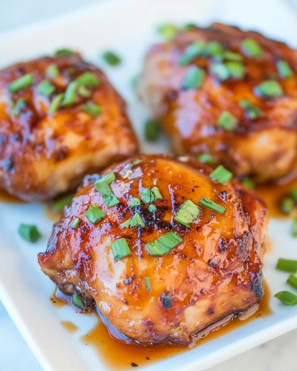 Delicious Baked Teriyaki Chicken Thighs plate image