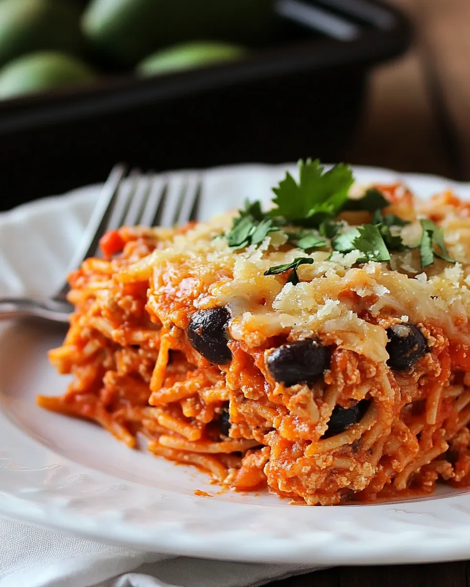 Delicious Baked Tex-Mex Spaghetti dish photo