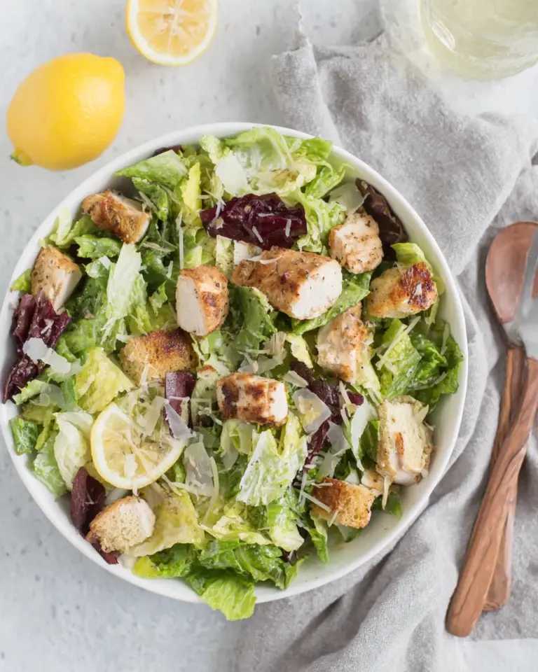 Homemade Balsamic Baked Chicken Caesar Salad photo