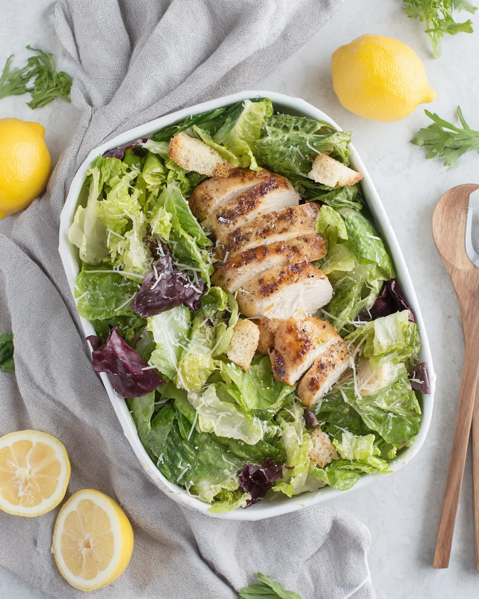 Classic Balsamic Baked Chicken Caesar Salad image