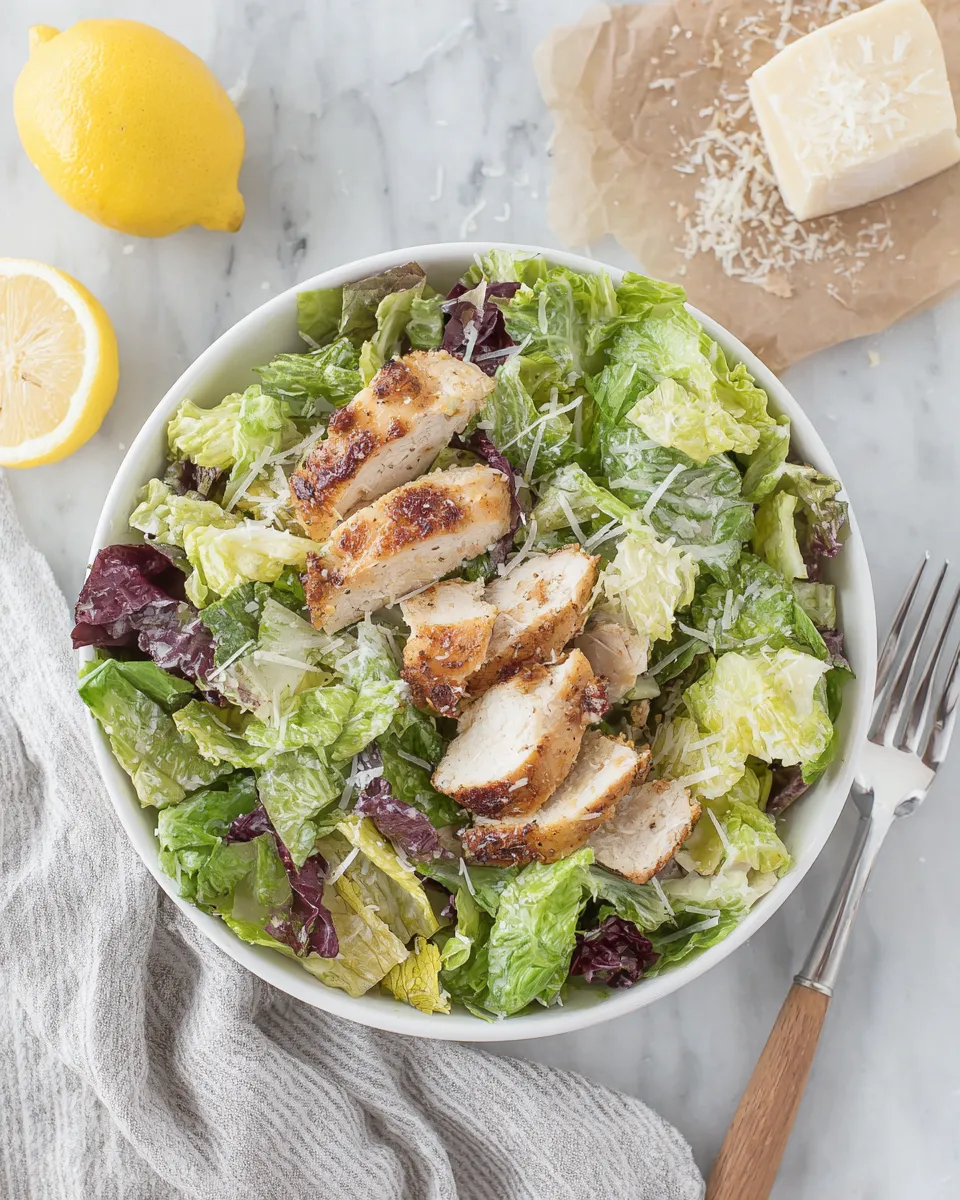 Delicious Balsamic Baked Chicken Caesar Salad dish photo