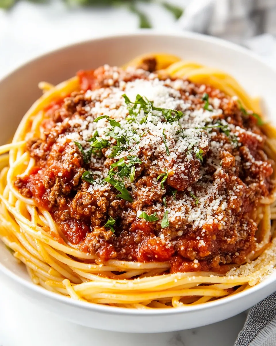 delicious Best Spaghetti and Meat Sauce Recipe shot