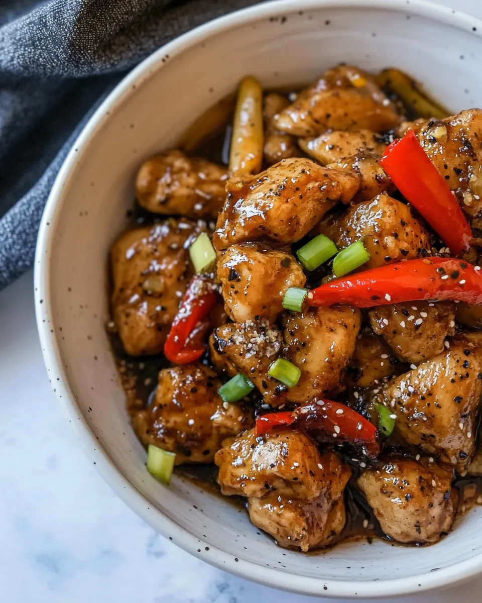 Delicious Black Pepper Chicken dish photo