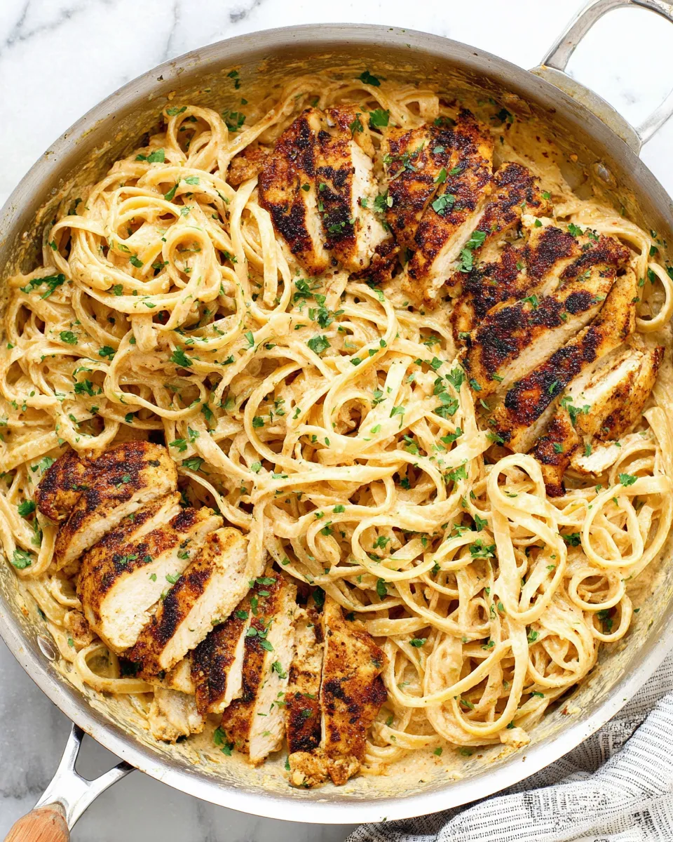 Homemade Blackened Chicken Alfredo Recipe photo
