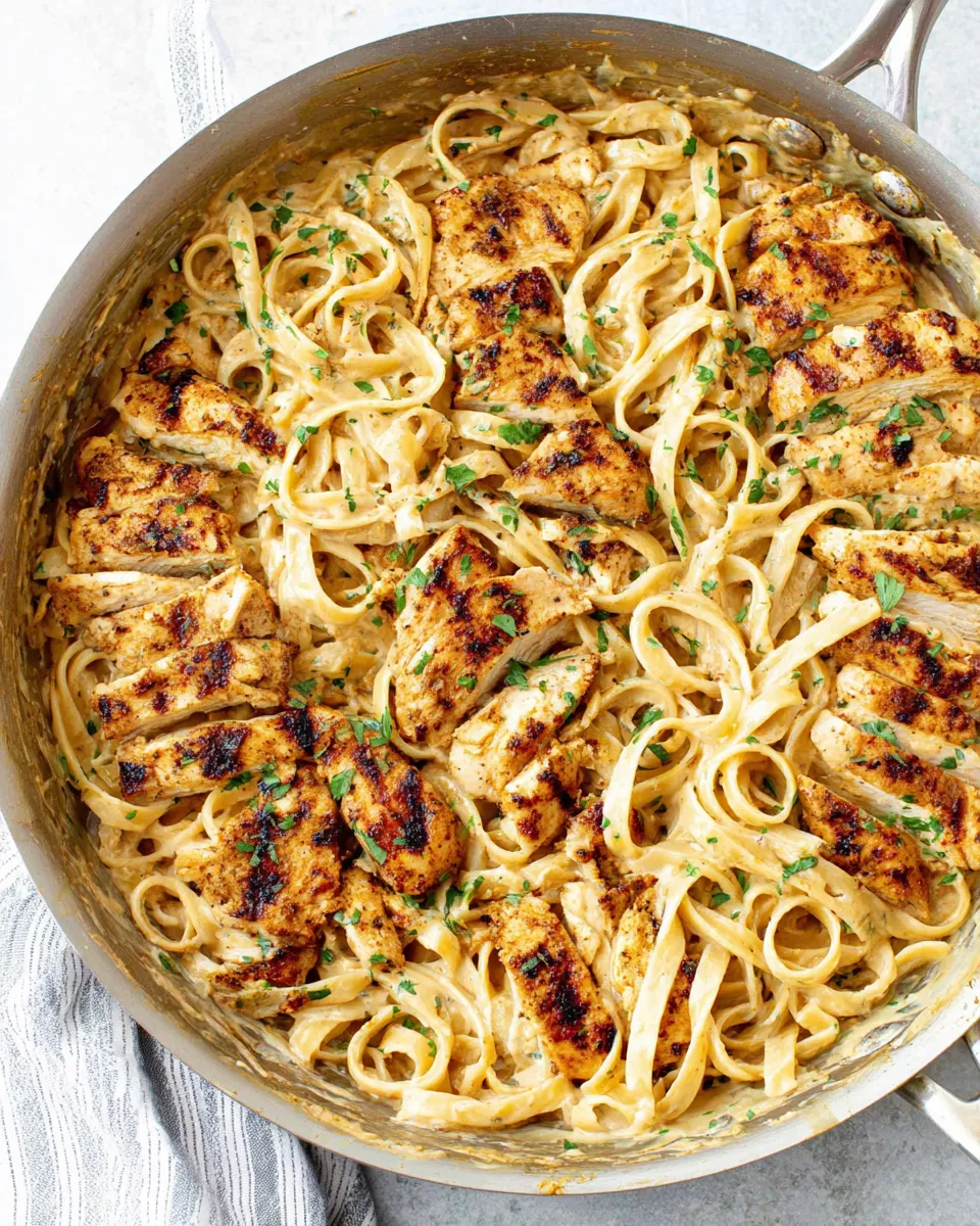 Classic Blackened Chicken Alfredo Recipe image
