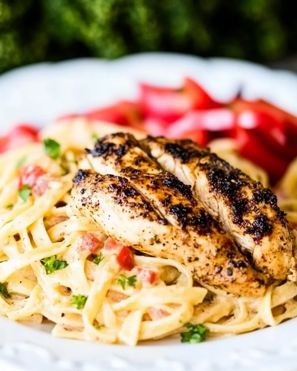 Homemade Blackened Chicken Fettuccine photo
