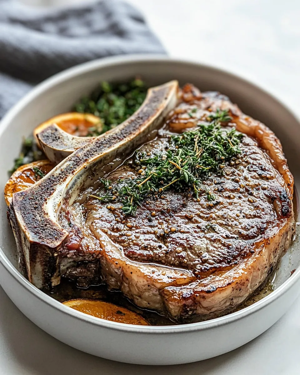 Homemade Bone In Ribeye Steak photo