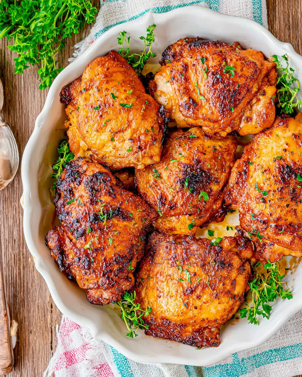 Delicious Boneless Air-Fryer Chicken Thighs dish photo