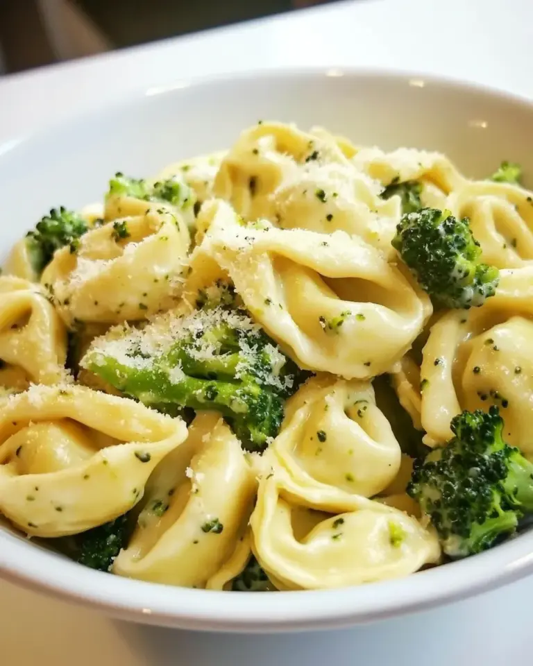 Homemade Broccoli Alfredo Tortellini Recipe photo