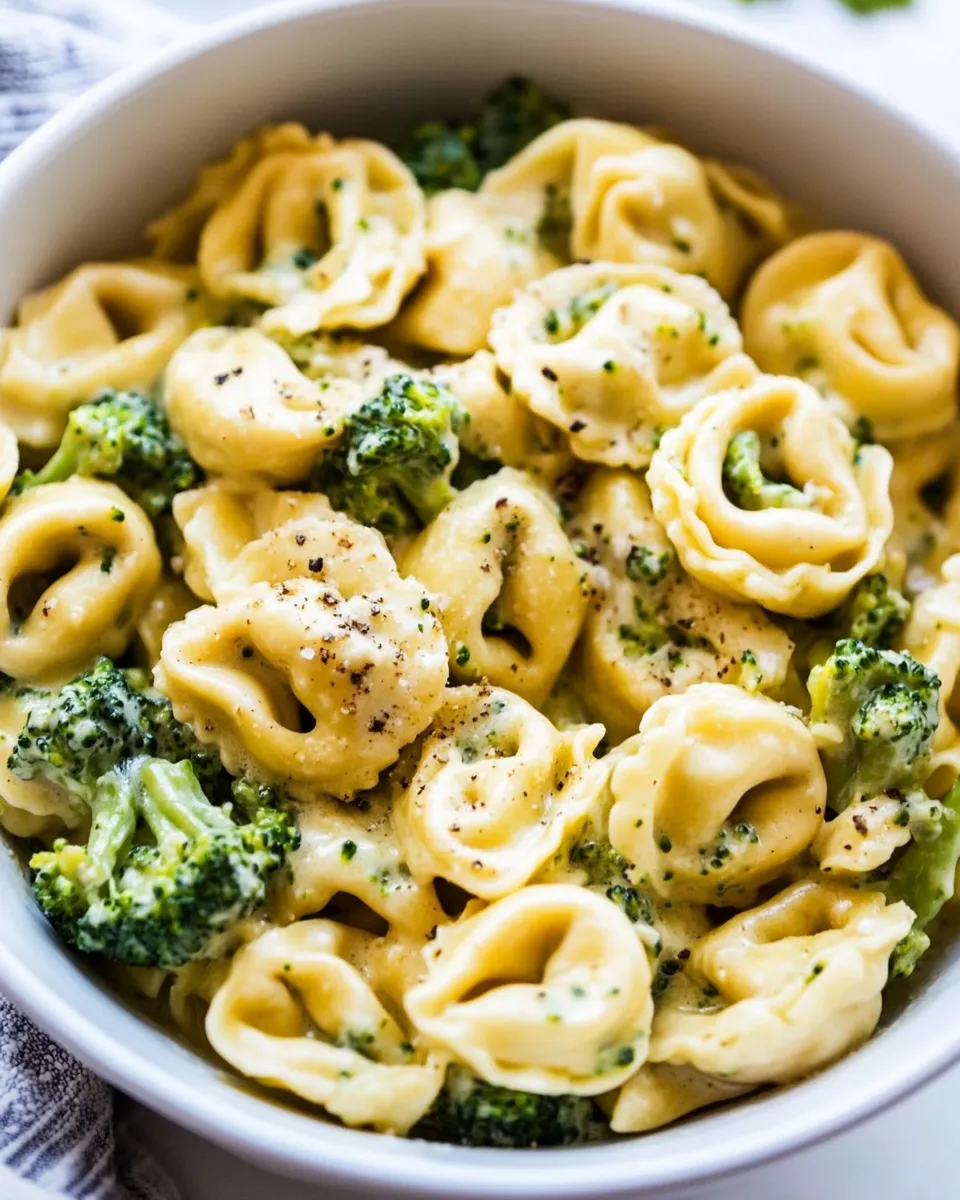Easy Broccoli Alfredo Tortellini Recipe recipe photo