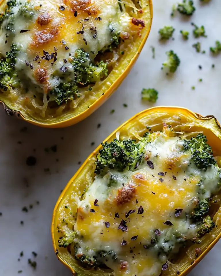 homemade Broccoli Cheddar Stuffed Spaghetti Squash. photo