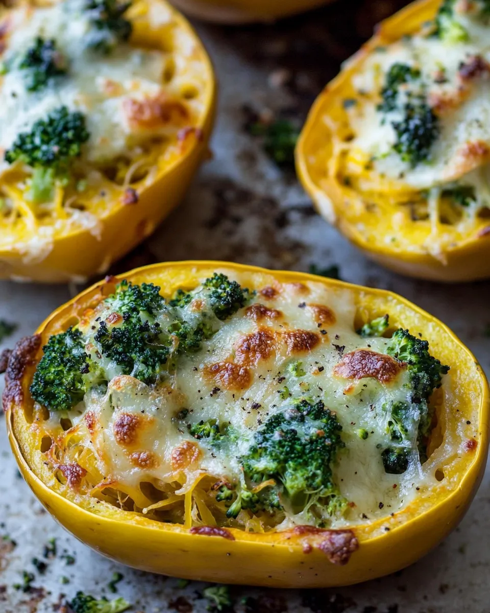 classic Broccoli Cheddar Stuffed Spaghetti Squash. image