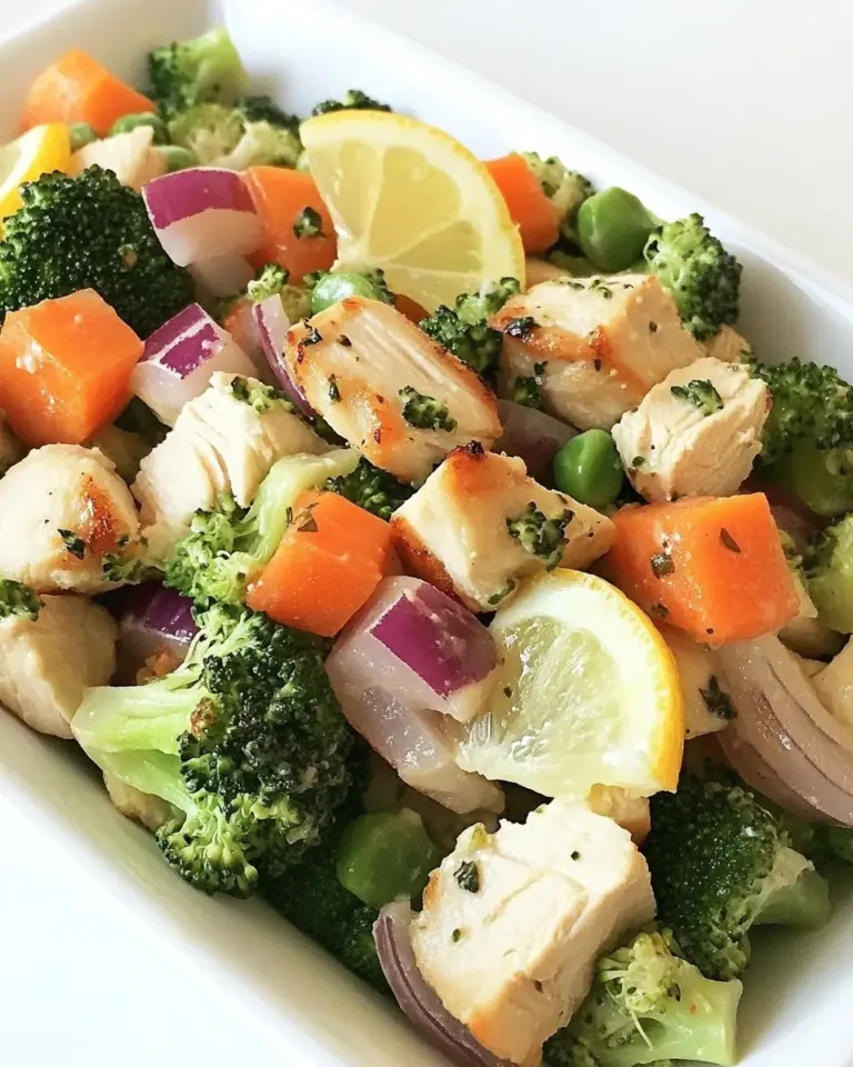 Homemade Broccoli and Chicken Salad with Lemon Dressing photo