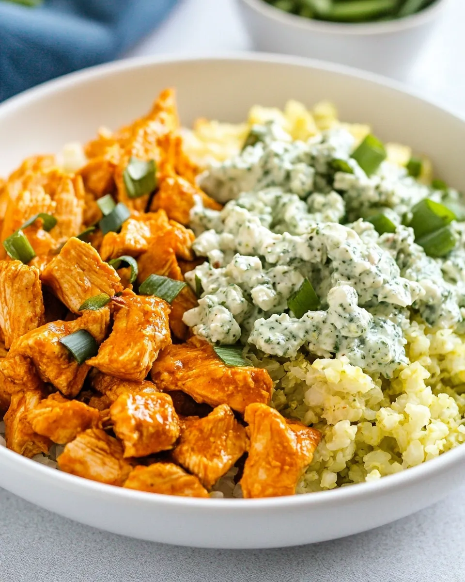 Homemade Buffalo Chicken Cauliflower Rice Bowl photo