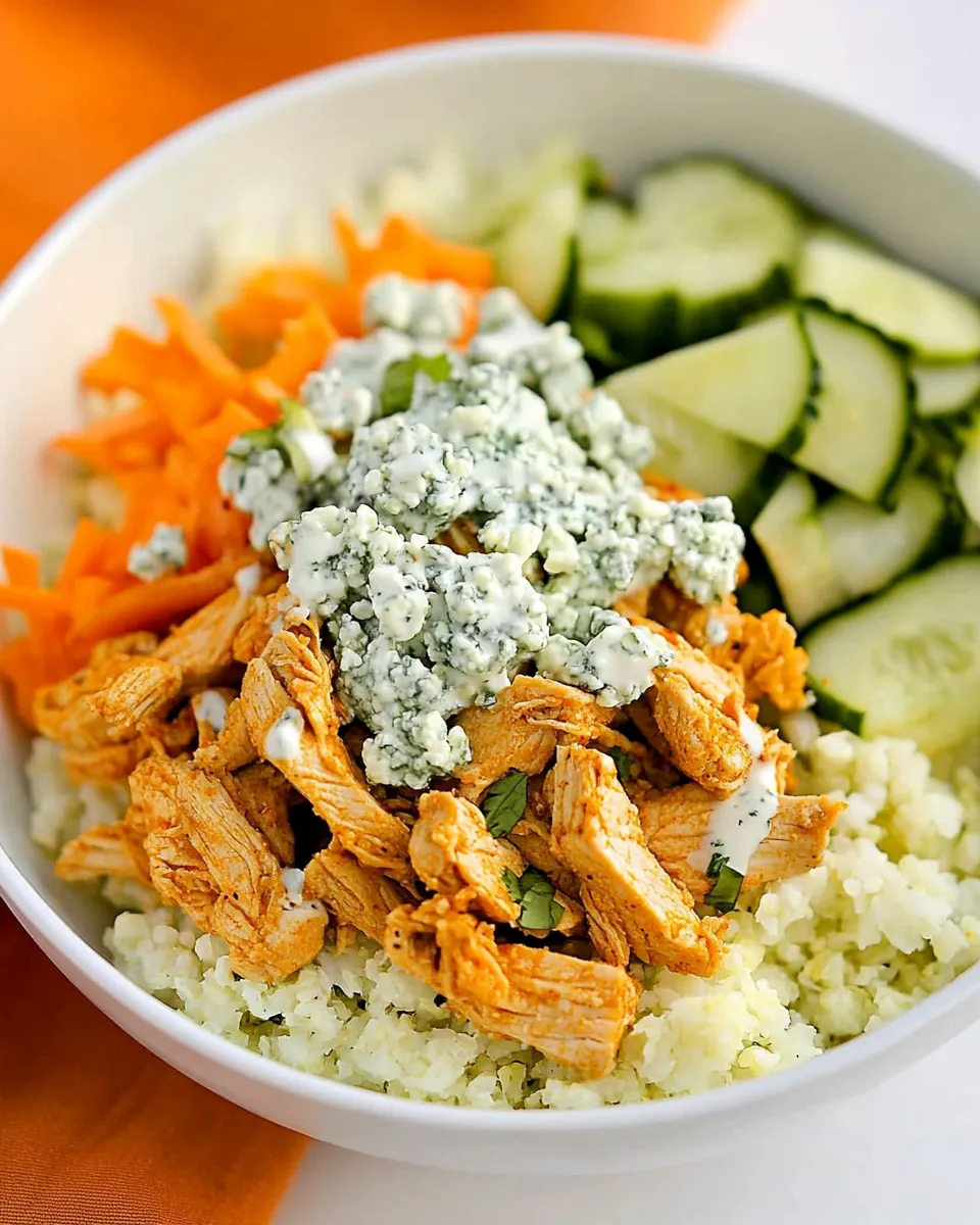 Classic Buffalo Chicken Cauliflower Rice Bowl image