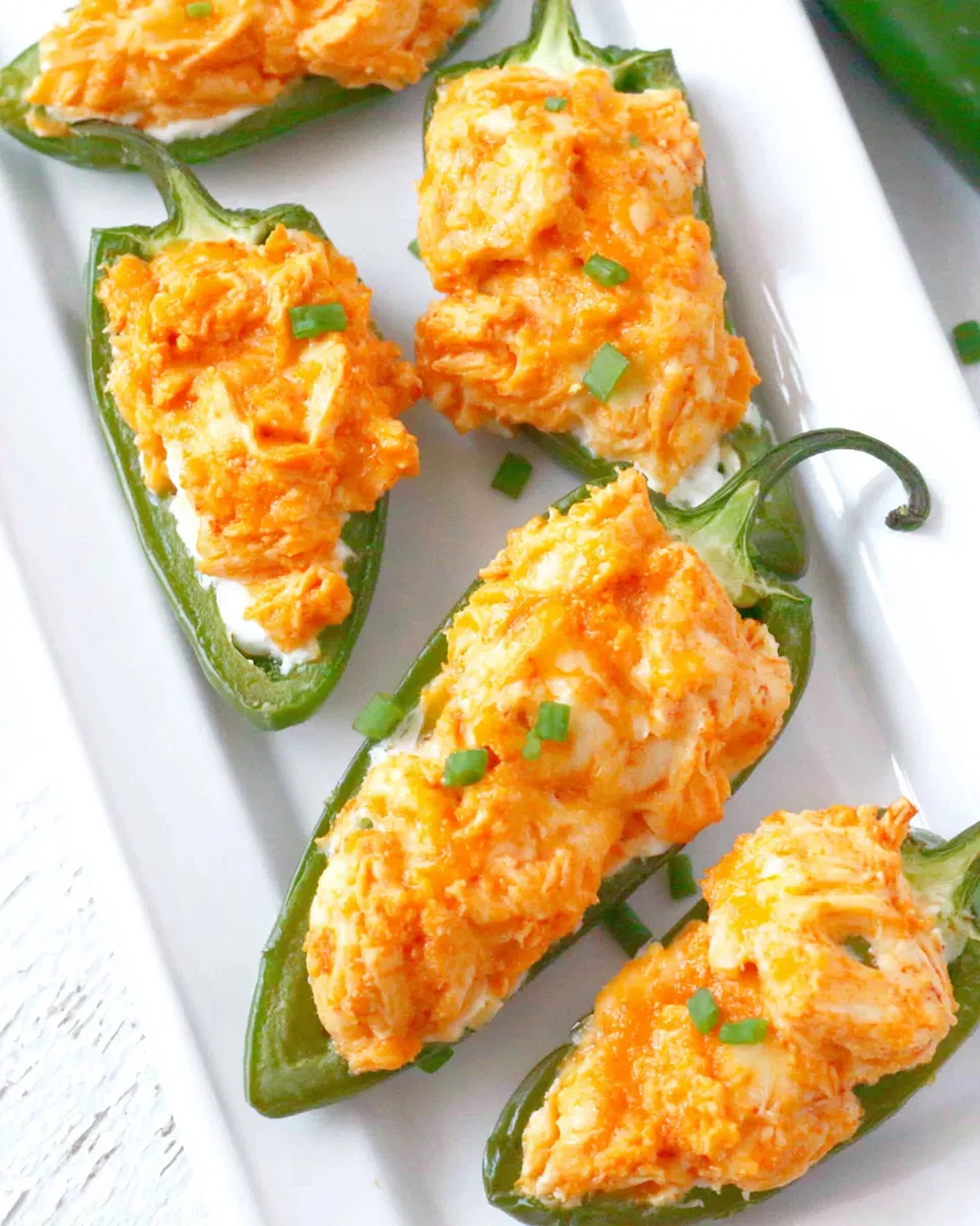 Easy Buffalo Chicken Jalapeno Poppers food shot