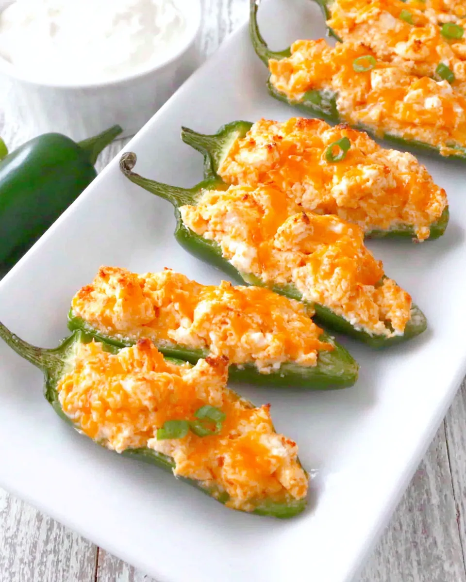Delicious Buffalo Chicken Jalapeno Poppers plate image