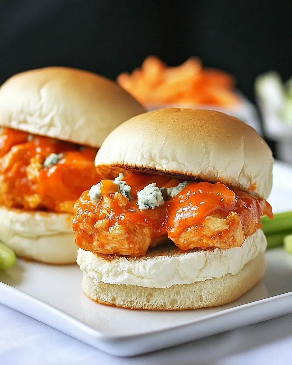 Homemade Buffalo Chicken and Blue Cheese Sliders photo