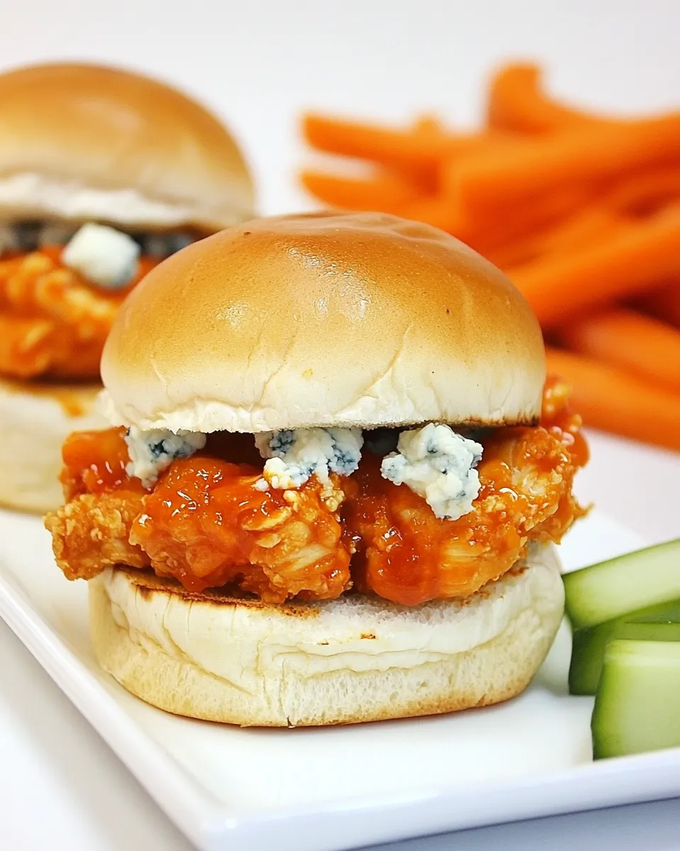 Classic Buffalo Chicken and Blue Cheese Sliders image