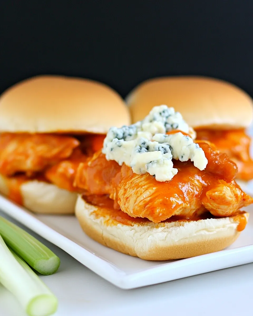 Delicious Buffalo Chicken and Blue Cheese Sliders dish photo