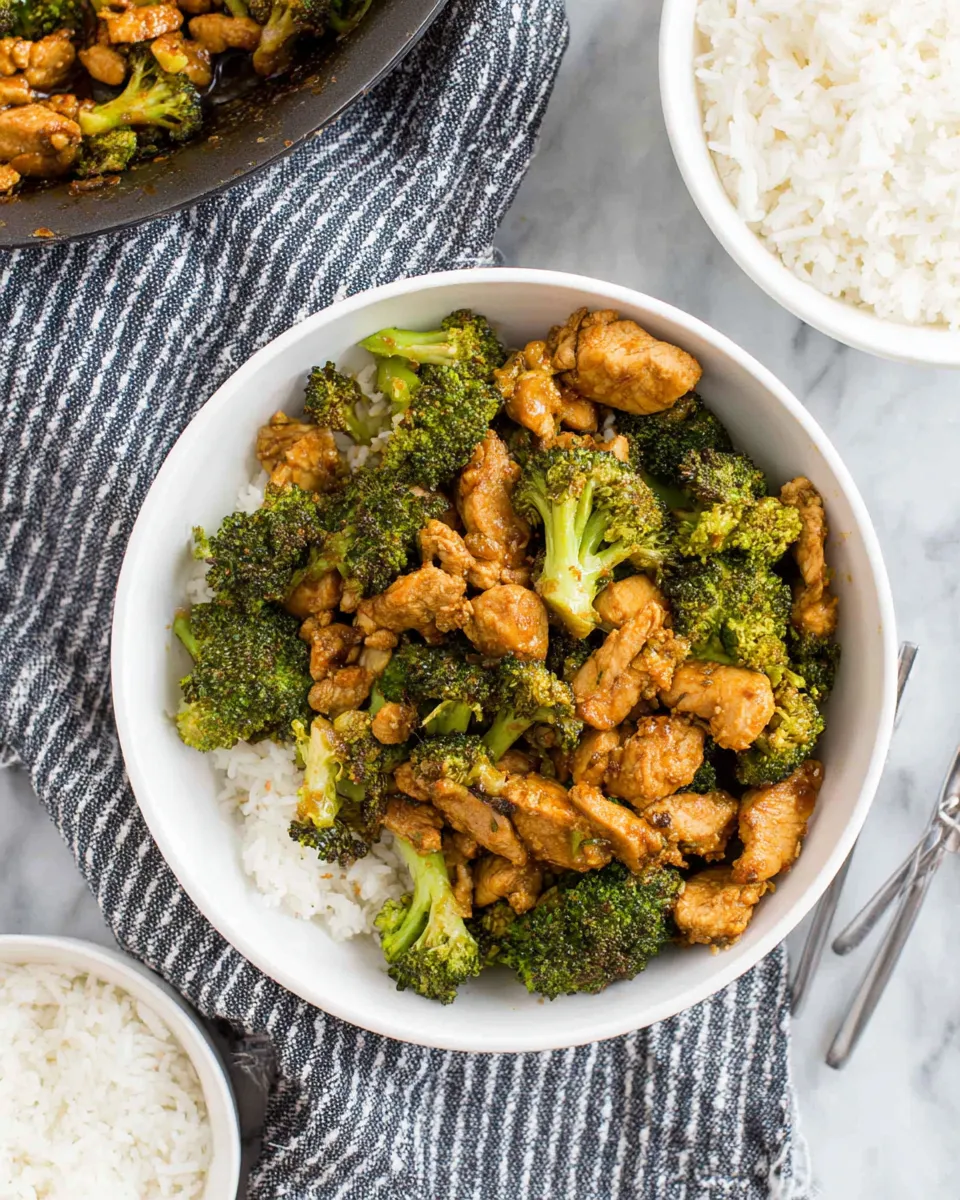 Easy Buffalo Chicken and Broccoli Bowls food shot