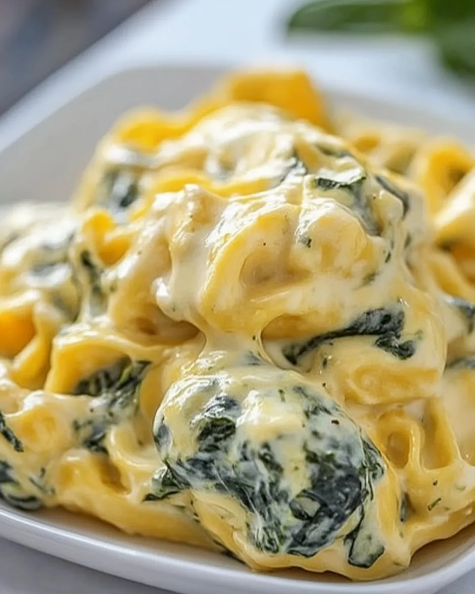 easy CREAMY SPINACH TORTELLINI recipe photo