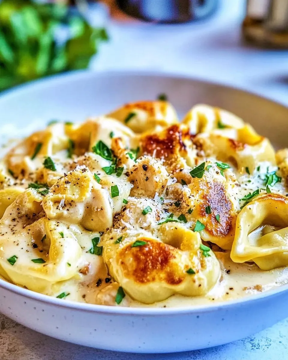 homemade Caesar Chicken Tortellini (Lightened Up) photo