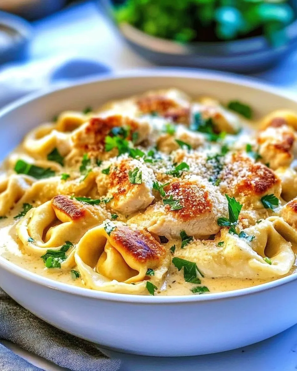 delicious Caesar Chicken Tortellini (Lightened Up) shot