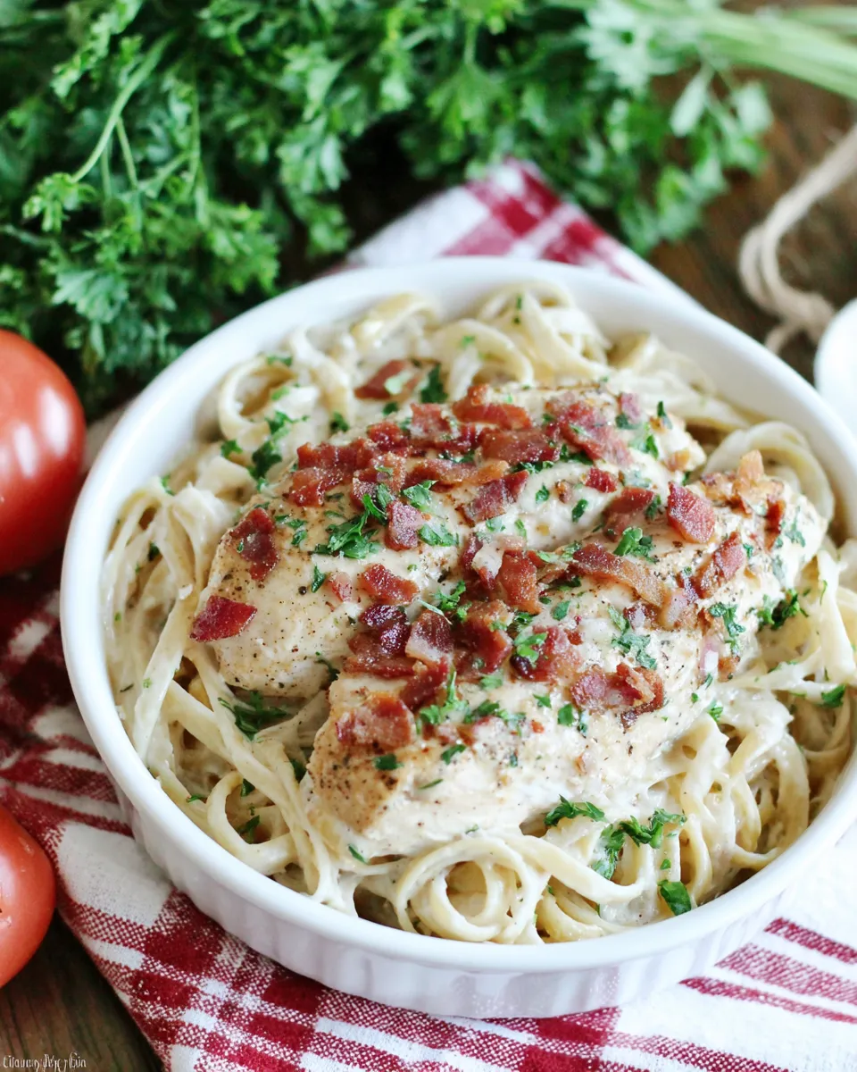 Delicious Cajun Chicken Alfredo Recipe with Linguine Pasta shot