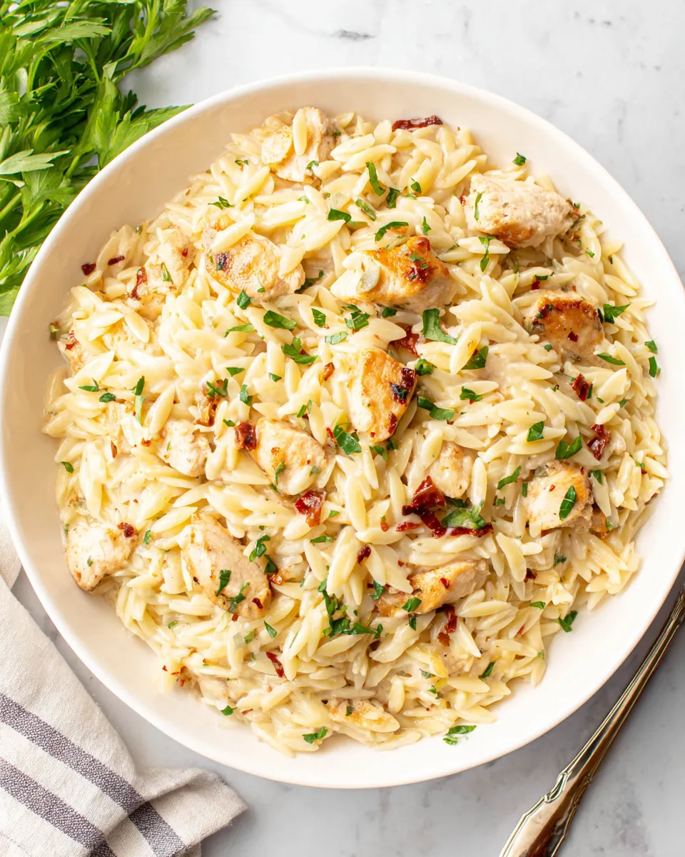 Easy Cajun Chicken Orzo recipe image